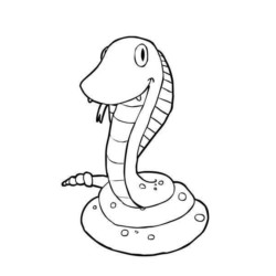 Desenho de Cobras para colorir e imprimir: número 44