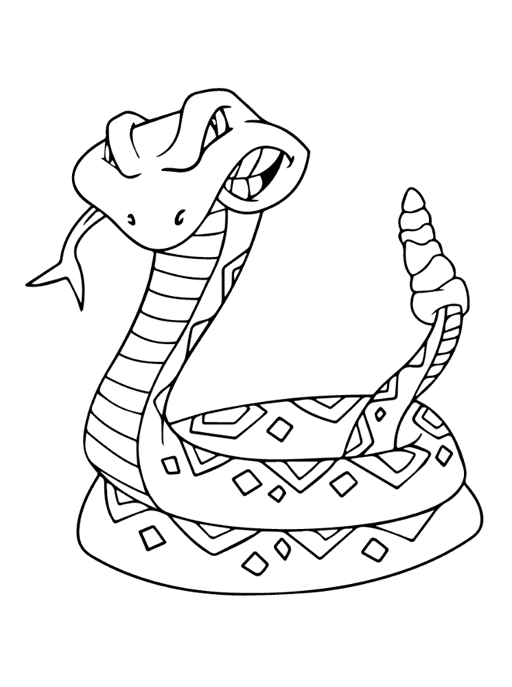 Desenho de Cobras para colorir