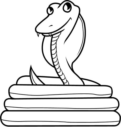 Desenho de Cobras para colorir