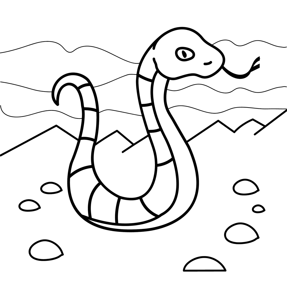 Desenho de Cobras para colorir