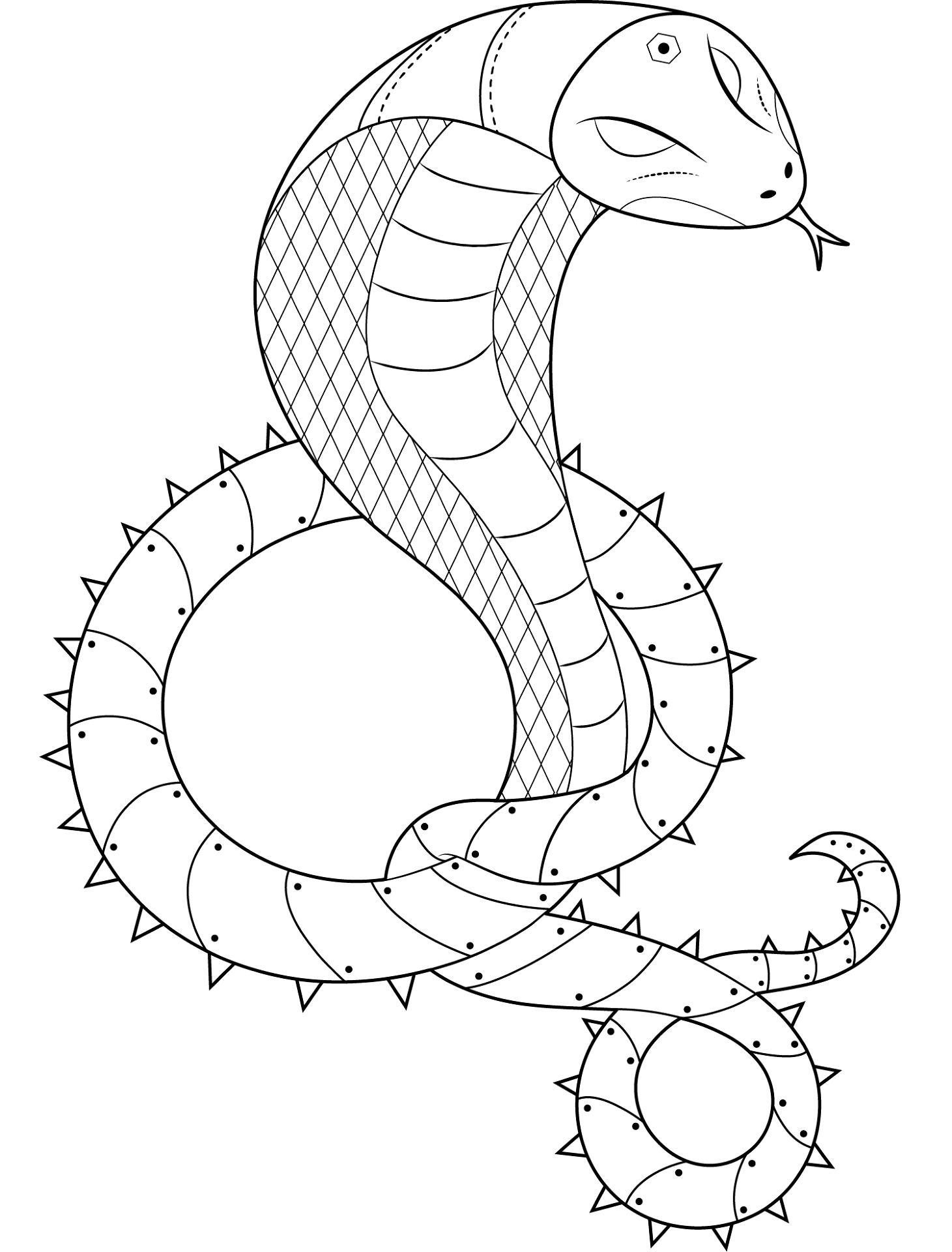 Desenho de Cobras para colorir