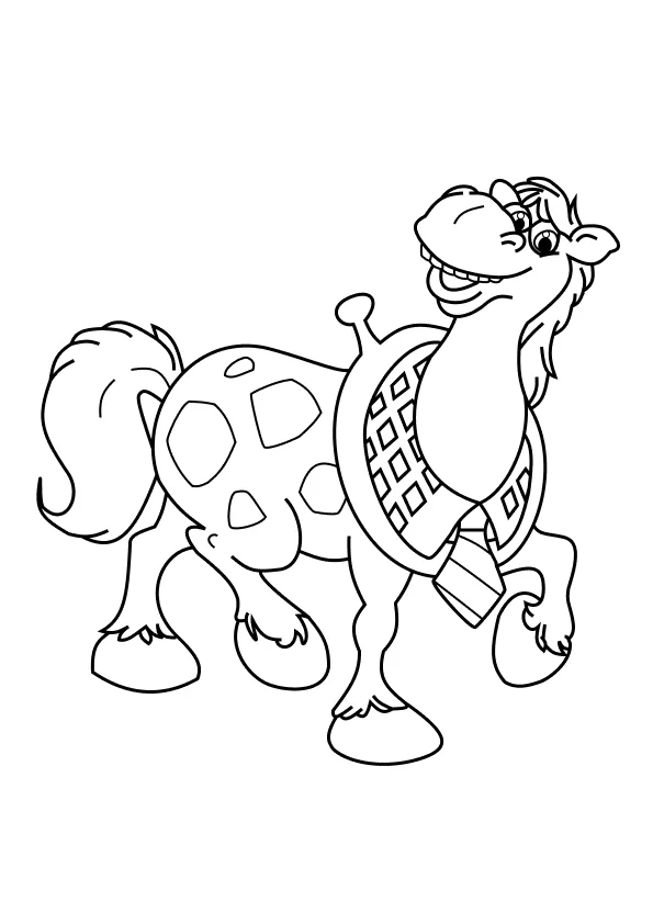 Desenho de Cocorico para colorir e imprimir: número 3