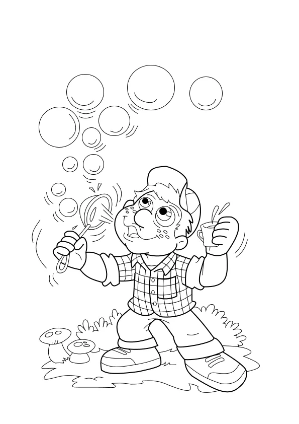 Desenho de Cocorico para colorir e imprimir: número 5