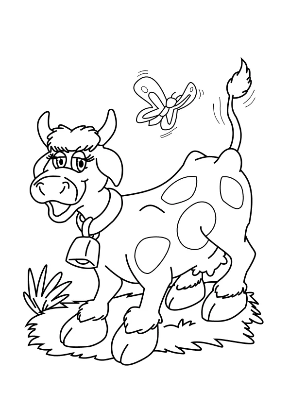 Desenho de Cocorico para colorir e imprimir: número 6