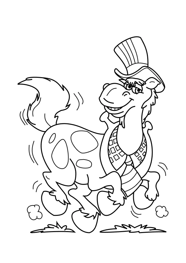 Desenho de Cocorico para colorir e imprimir: número 7