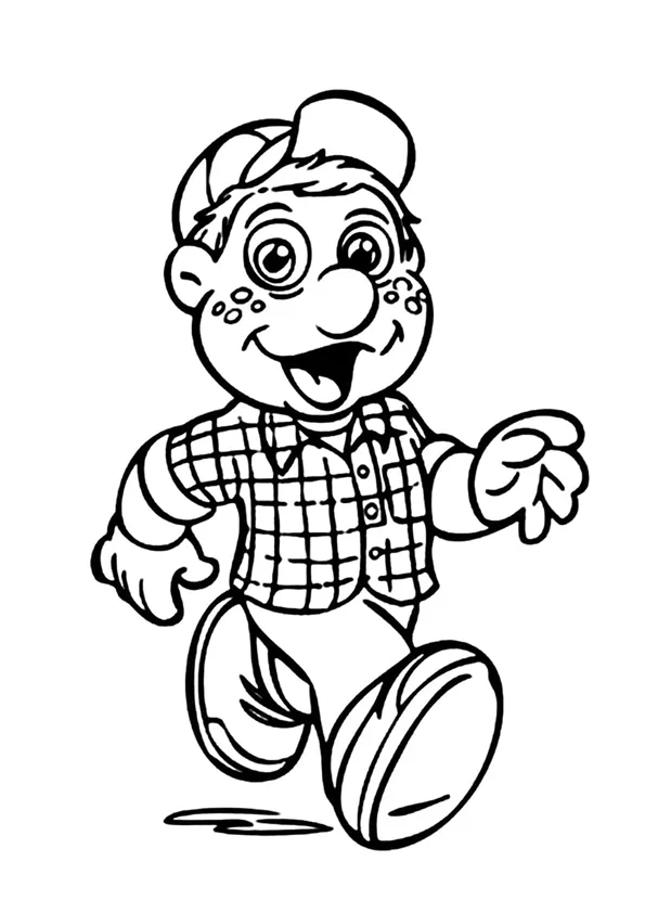 Desenho de Cocorico para colorir e imprimir: número 9