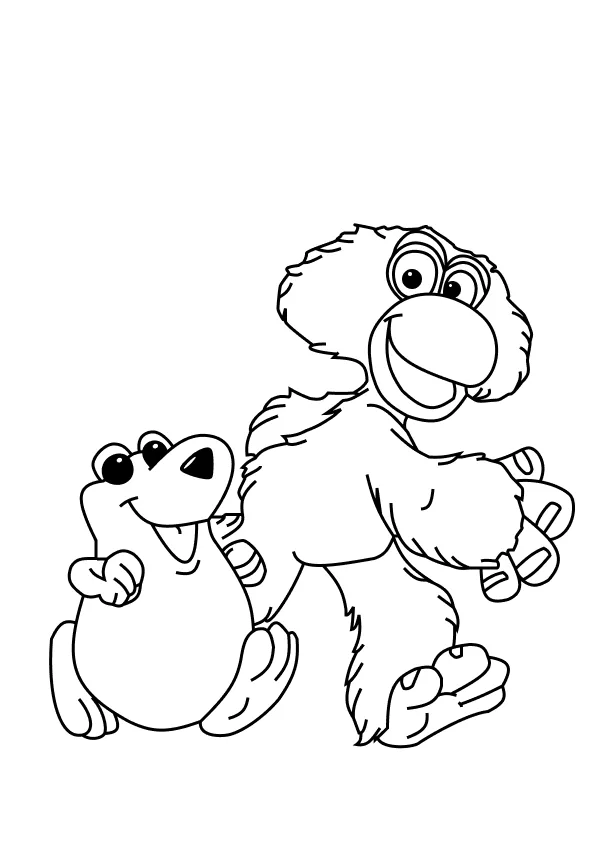 Desenho de Cocorico para colorir e imprimir: número 10
