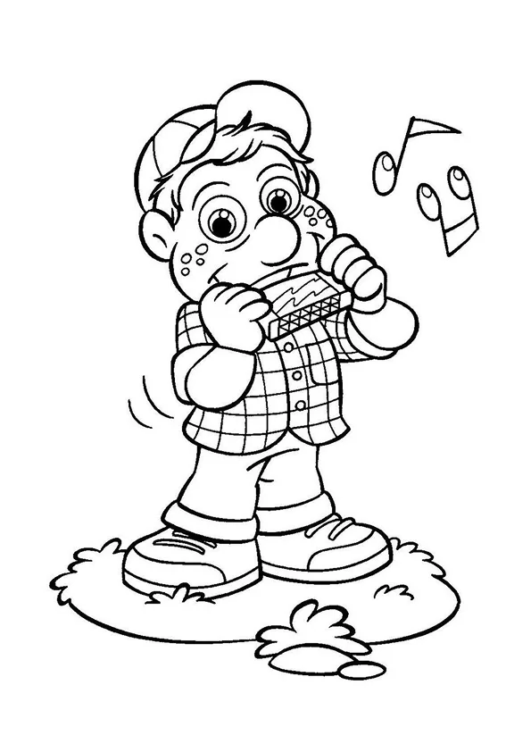 Desenho de Cocorico para colorir e imprimir: número 11