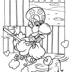 Desenho de Cocorico para colorir e imprimir: número 14