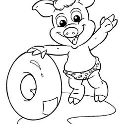 Desenho de Cocorico para colorir e imprimir: número 15
