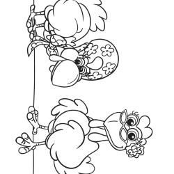 Desenho de Cocorico para colorir e imprimir: número 17