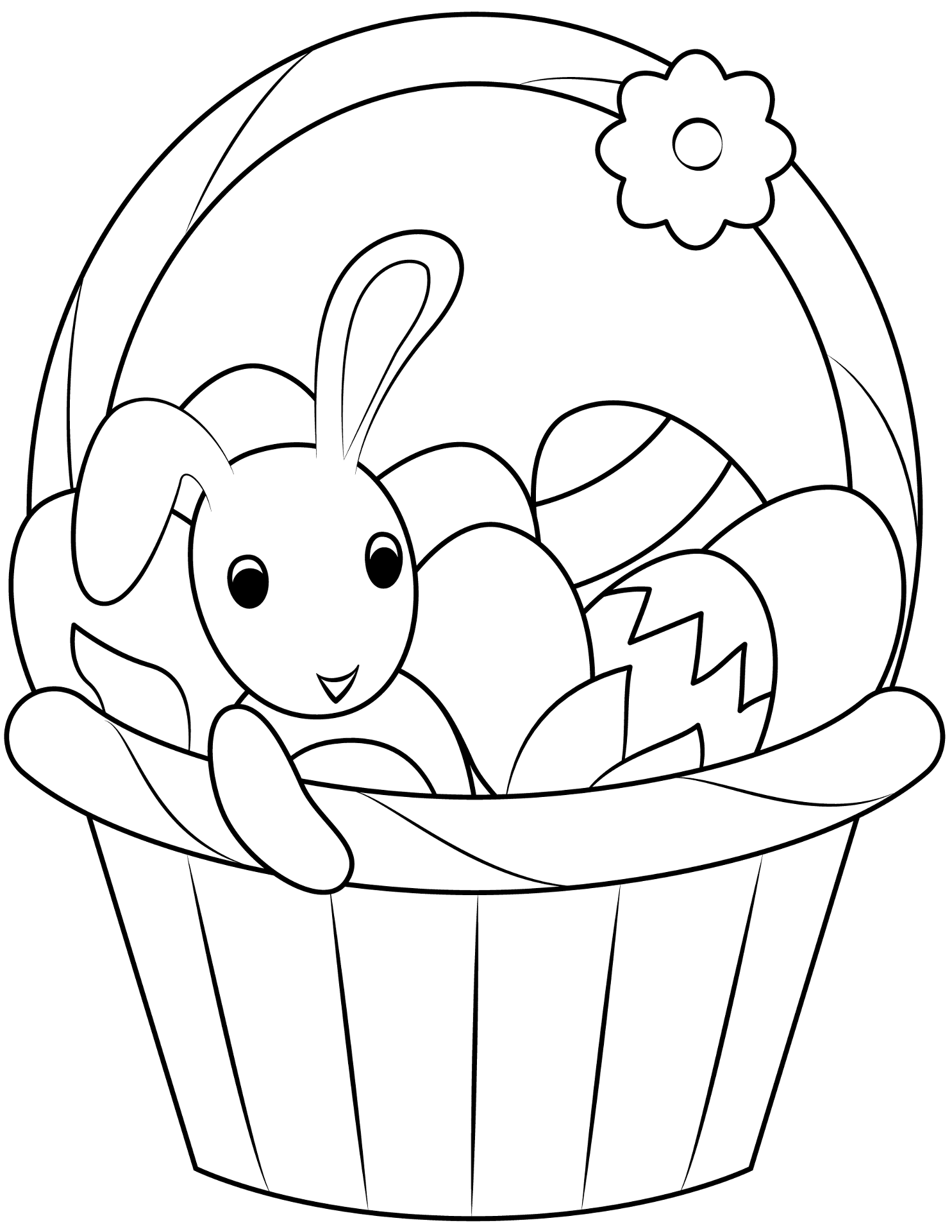 Desenho de Coelho Da Páscoa para colorir e imprimir: número 16
