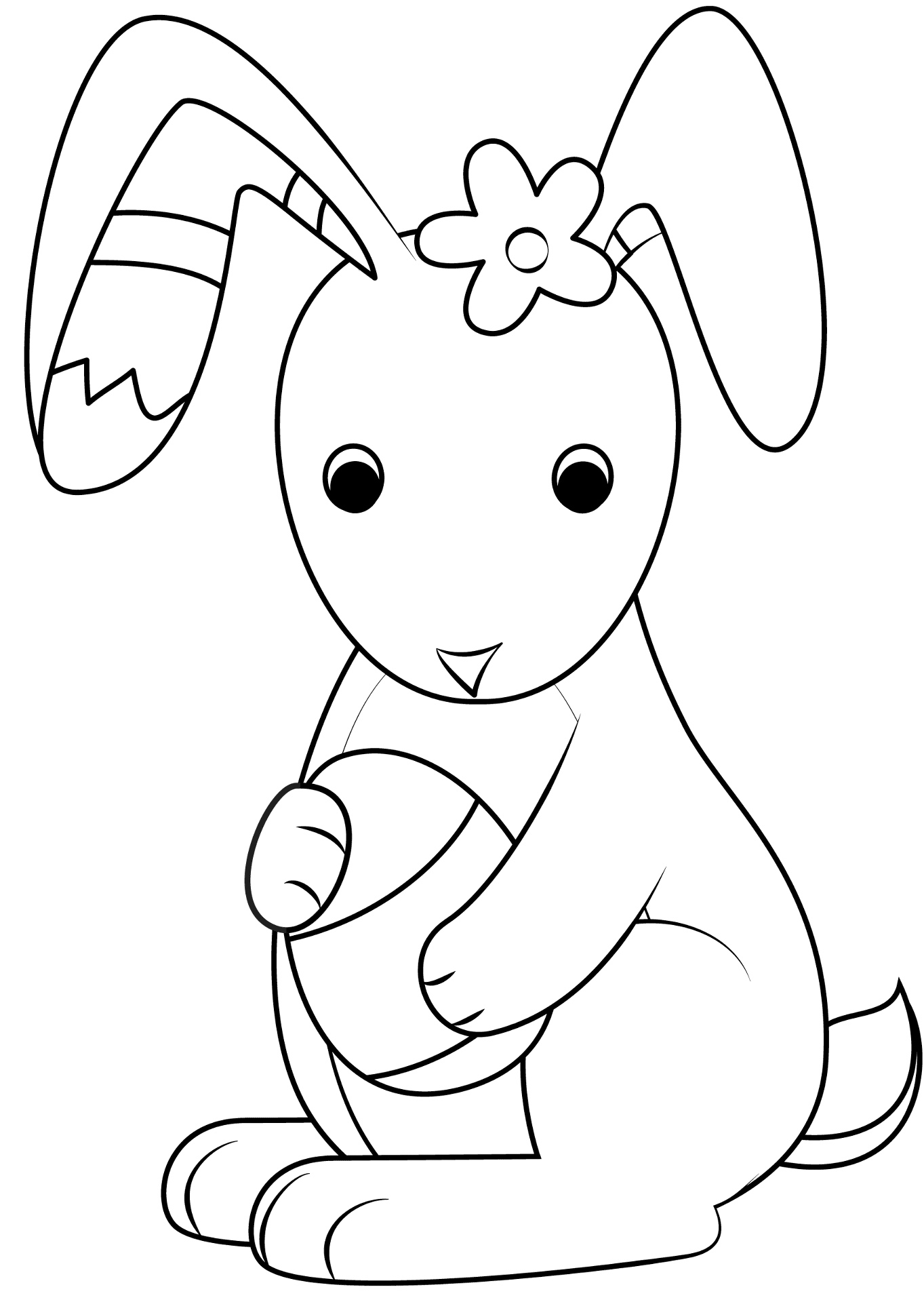 Desenho de Coelho Da Páscoa para colorir e imprimir: número 29