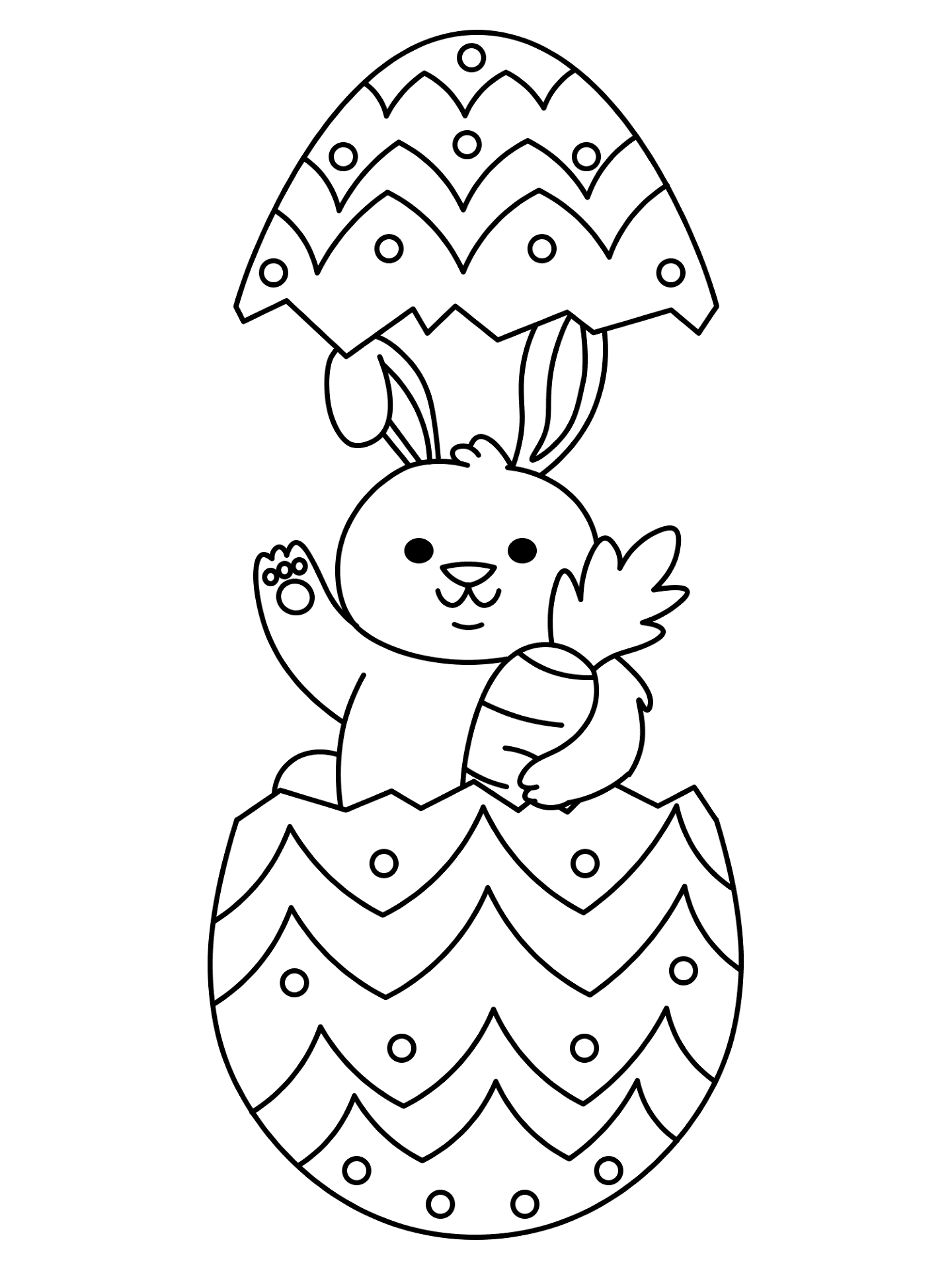 Desenho de Coelho Da Páscoa para colorir e imprimir: número 30