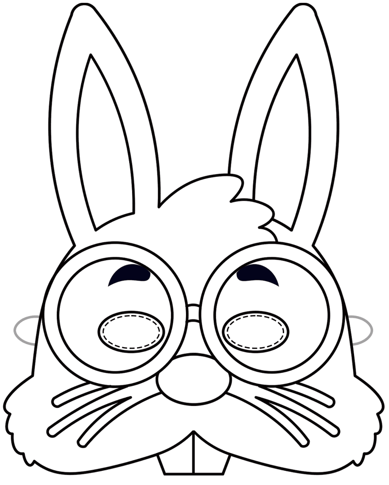 Desenho de Coelho Da Páscoa para colorir e imprimir: número 31