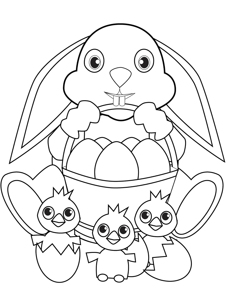 Desenho de Coelho Da Páscoa para colorir e imprimir: número 32