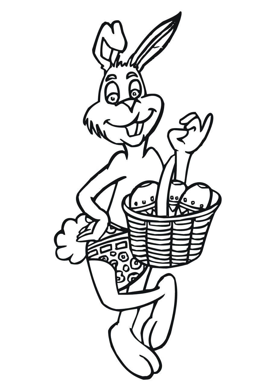 Desenho de Coelho Da Páscoa para colorir e imprimir: número 33