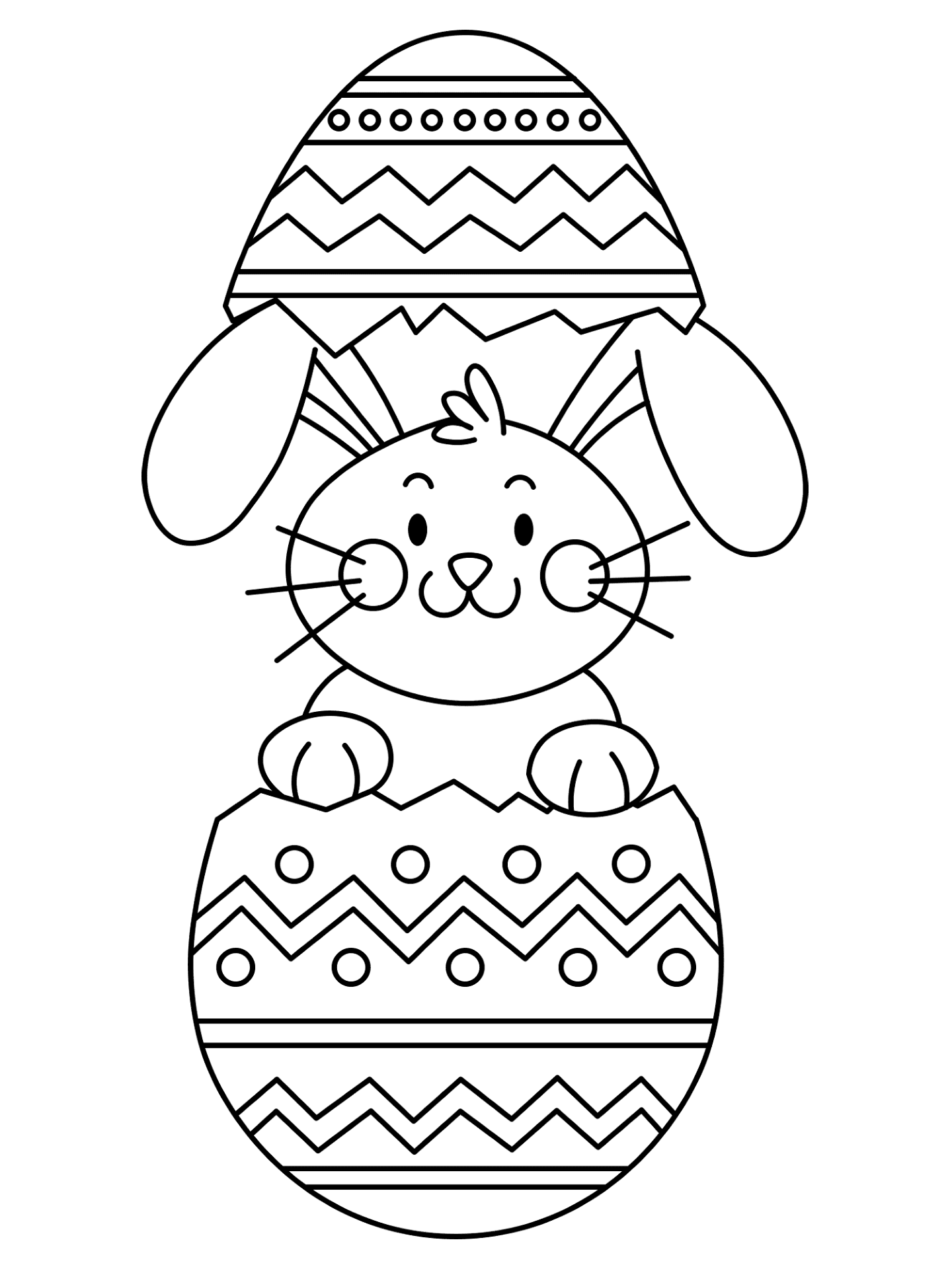 Desenho de Coelho Da Páscoa para colorir e imprimir: número 39