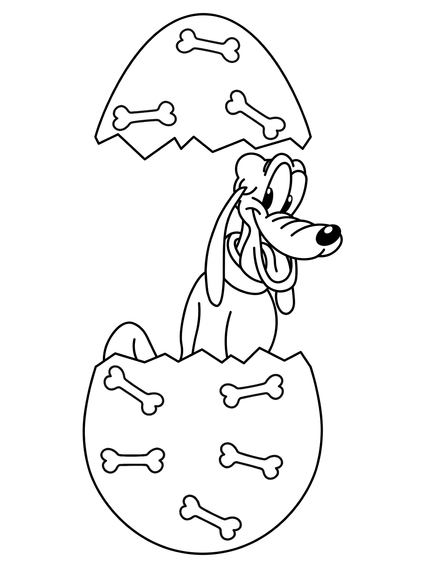 Desenho de Coelho Da Páscoa para colorir e imprimir: número 46