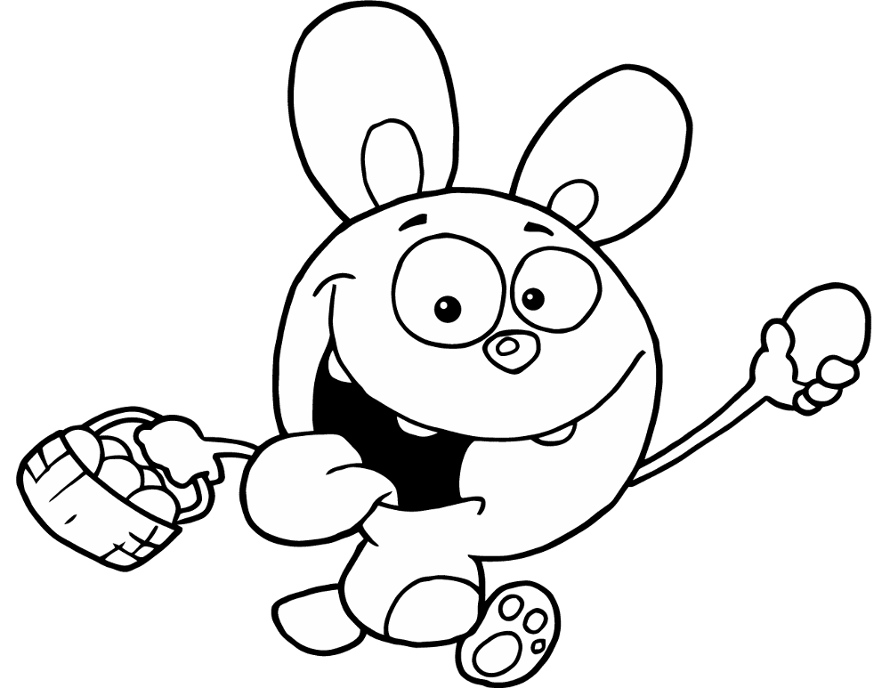 Desenho de Coelho Da Páscoa para colorir