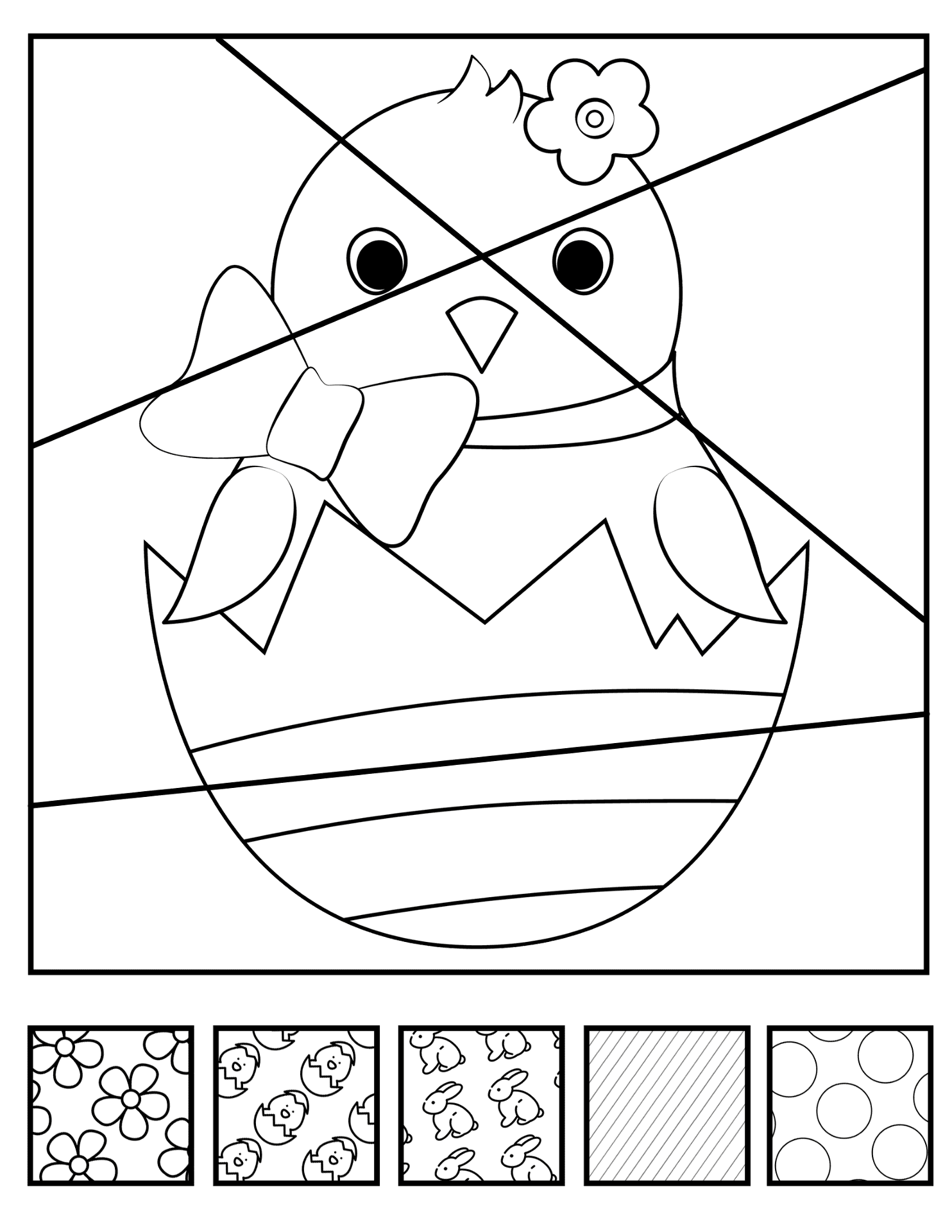 Desenho de Coelho Da Páscoa para colorir