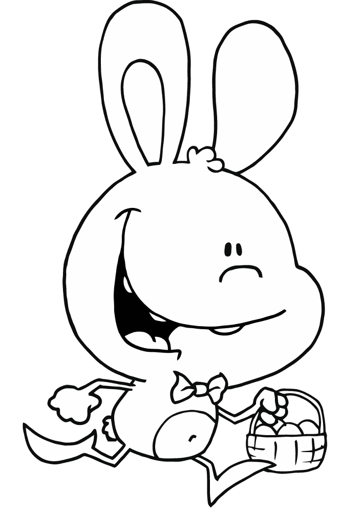 Desenho de Coelho Da Páscoa para colorir
