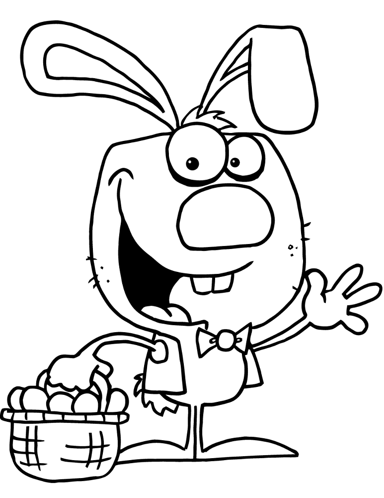 Desenho de Coelho Da Páscoa para colorir