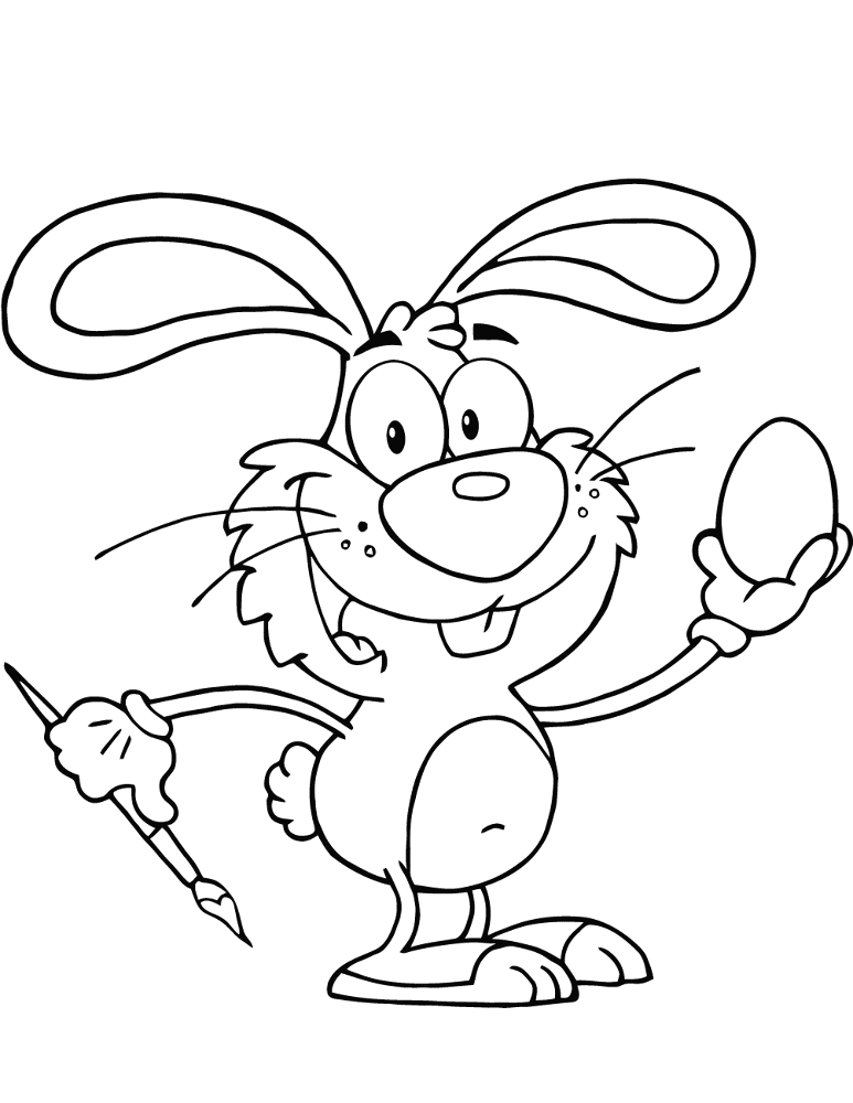 Desenho de Coelho Da Páscoa para colorir