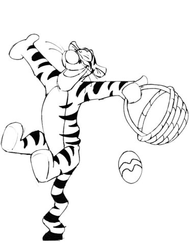 Desenho de Coelho Da Páscoa para colorir