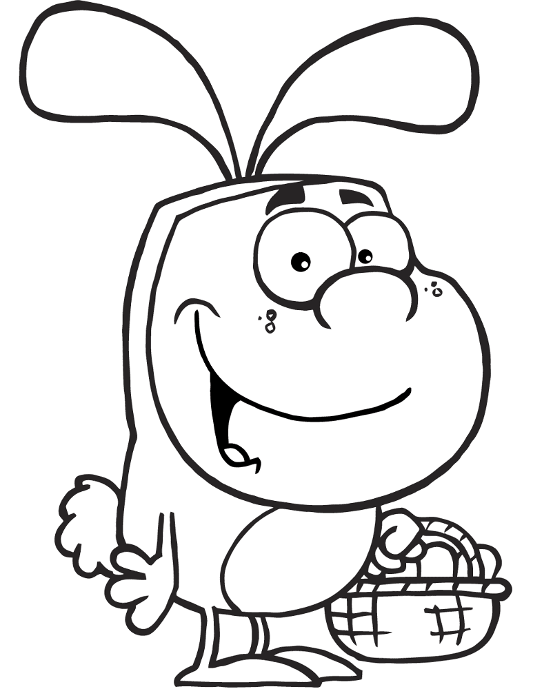 Desenho de Coelho Da Páscoa para colorir