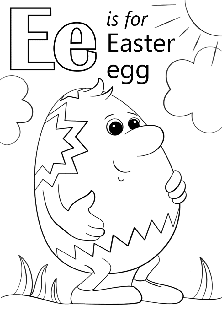 Desenho de Coelho Da Páscoa para colorir