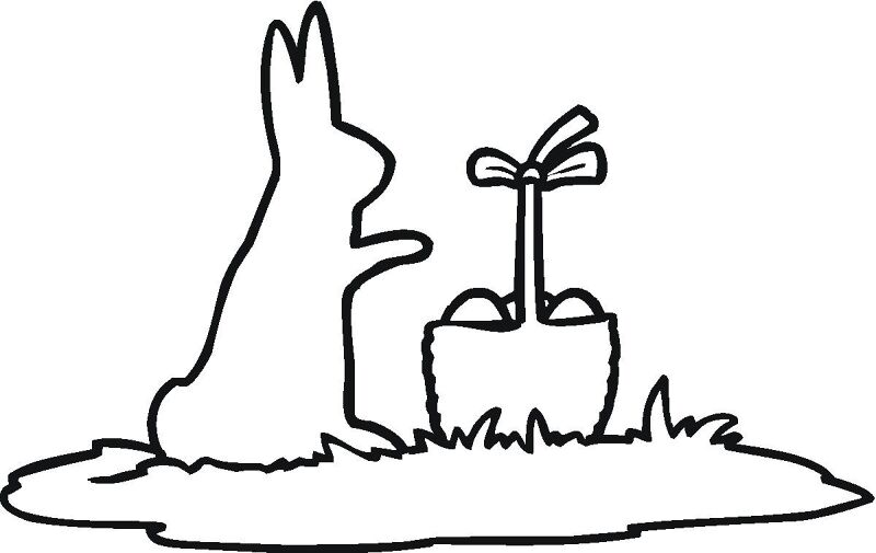 Desenho de Coelho Da Páscoa para colorir