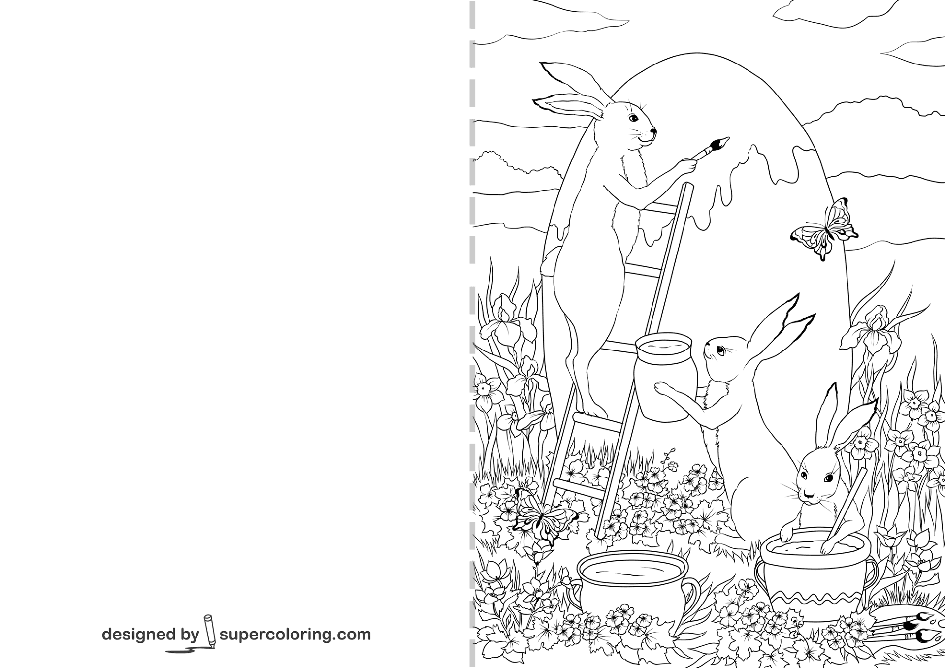 Desenho de Coelho Da Páscoa para colorir