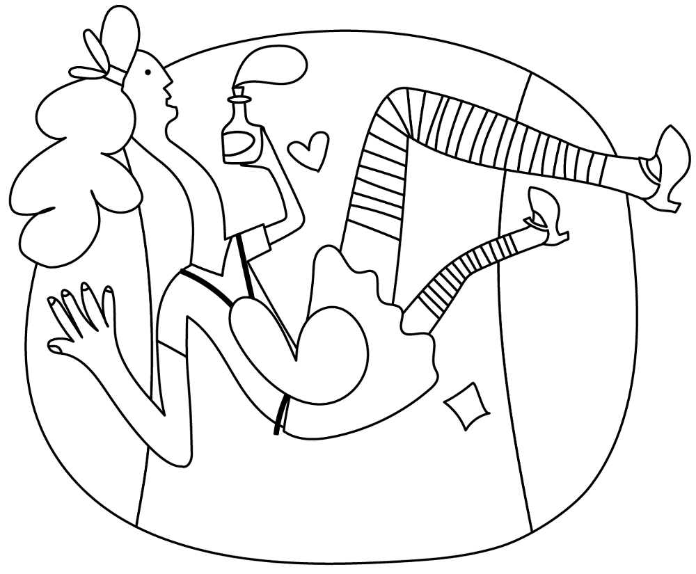 Desenho de Coelhos para colorir e imprimir: número 6