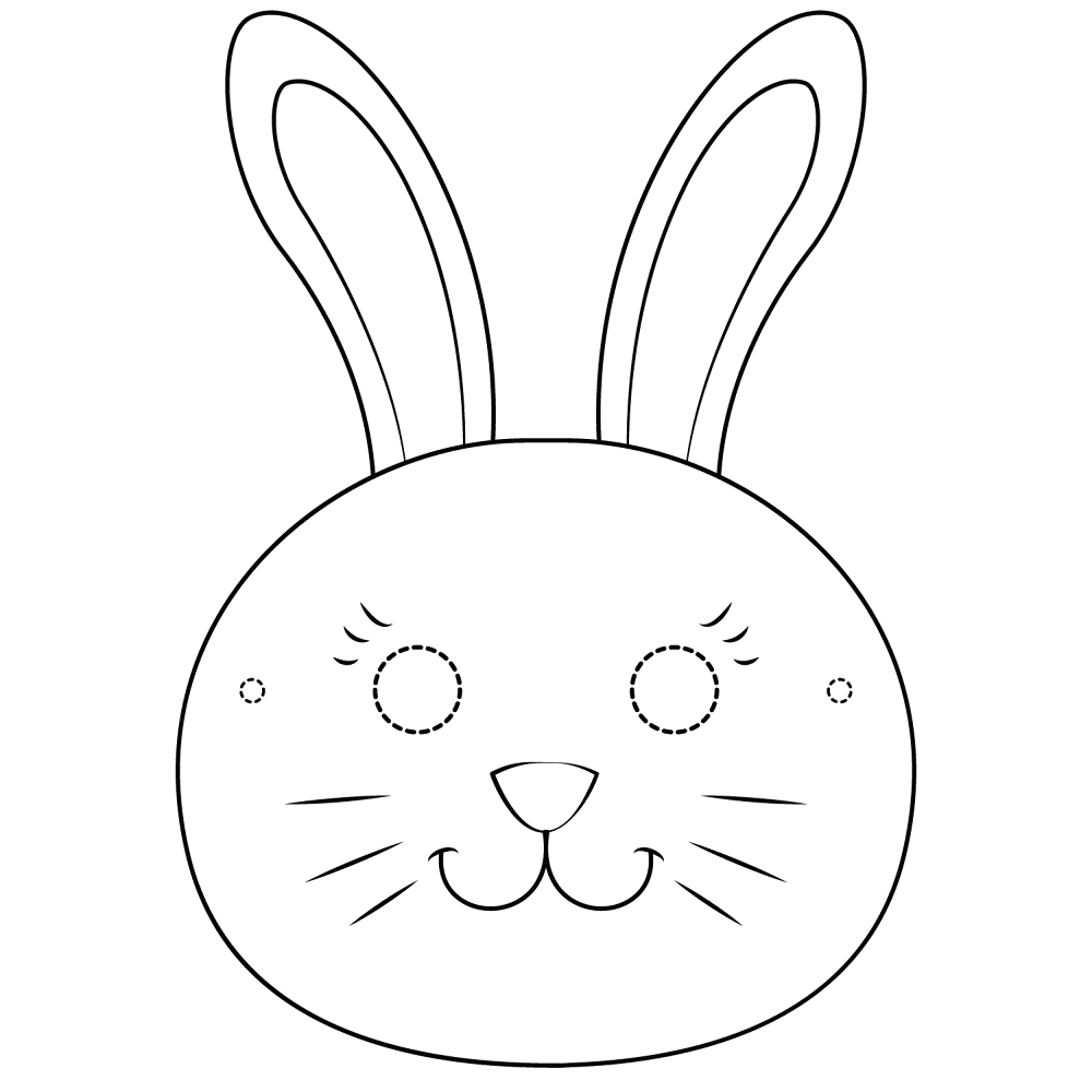 Desenho de Coelhos para colorir e imprimir: número 10