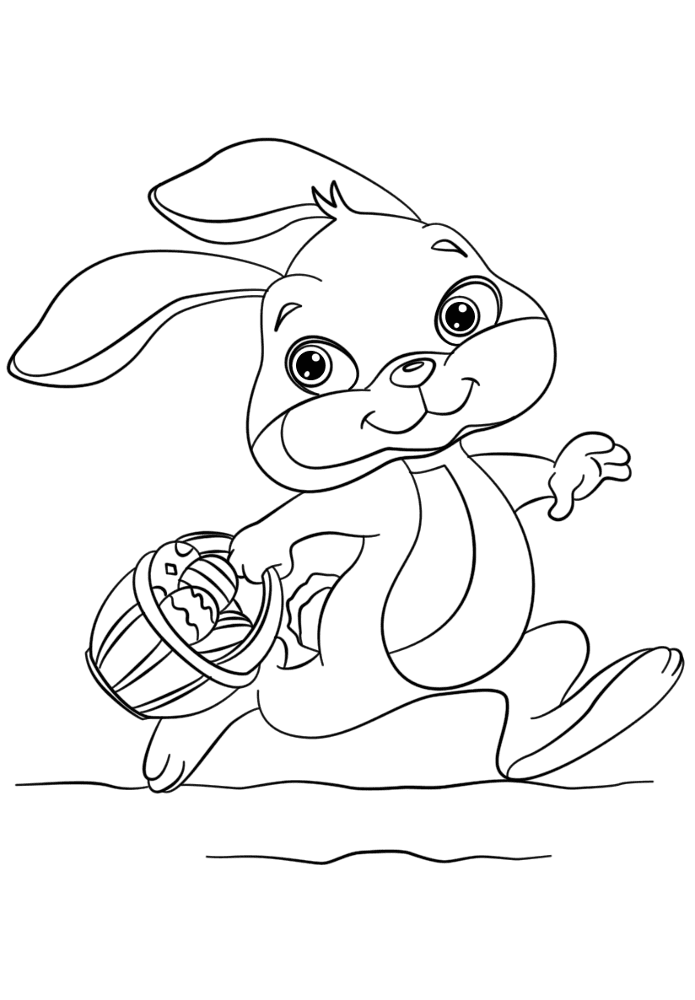 Desenho de Coelhos para colorir e imprimir: número 11