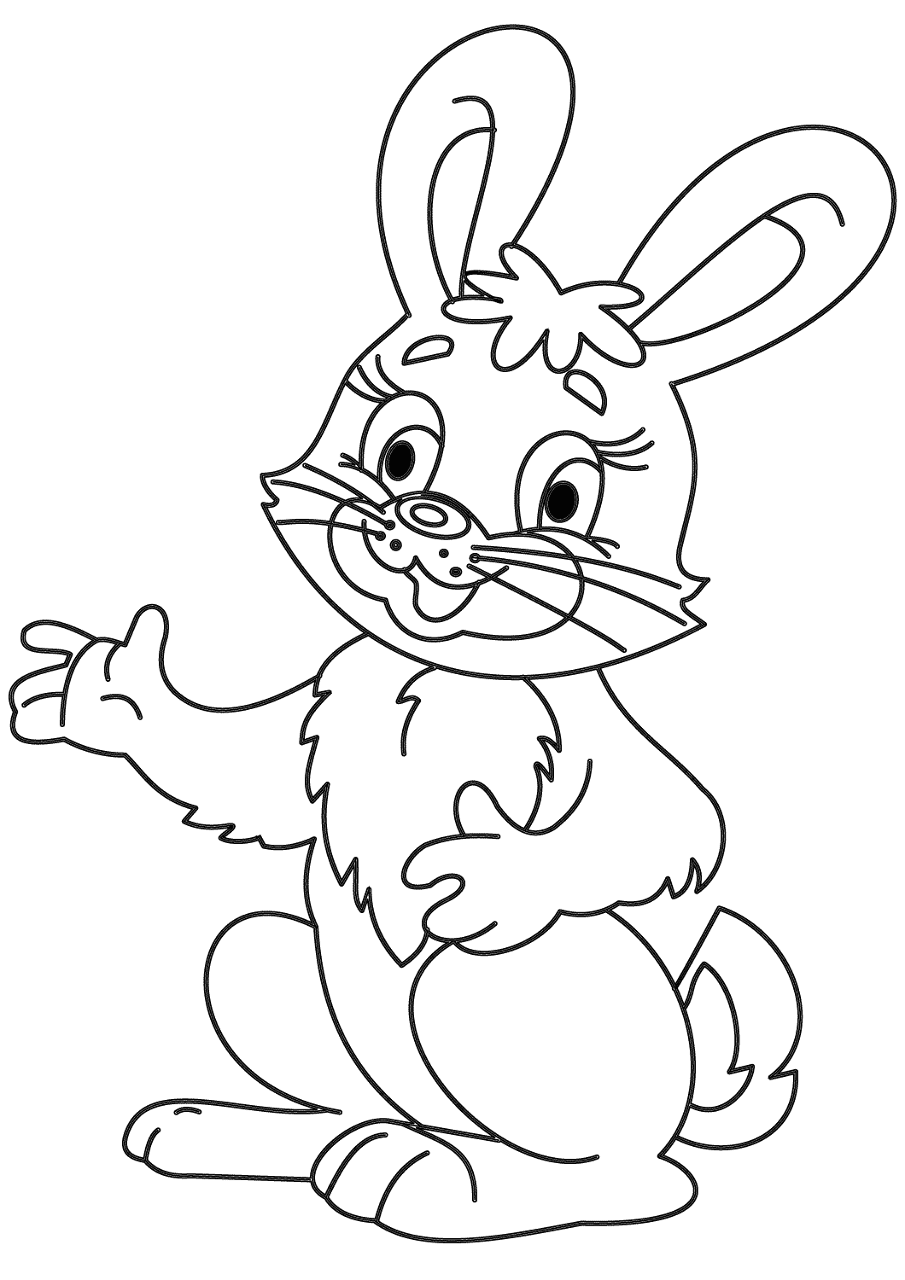 Desenho de Coelhos para colorir e imprimir: número 12
