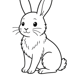 Desenho de Coelhos para colorir e imprimir: número 18