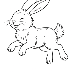 Desenho de Coelhos para colorir e imprimir: número 19