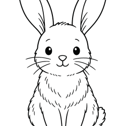 Desenho de Coelhos para colorir e imprimir: número 24