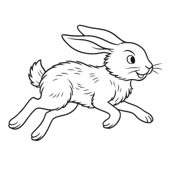 Desenho de Coelhos para colorir e imprimir: número 26
