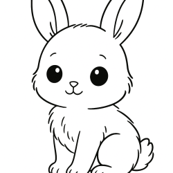 Desenho de Coelhos para colorir e imprimir: número 27