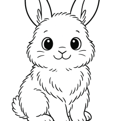 Desenho de Coelhos para colorir e imprimir: número 36