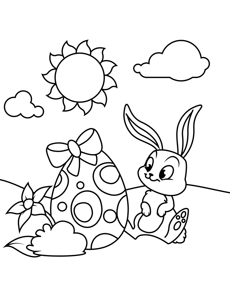 Desenho de Coelhos para colorir e imprimir: número 39