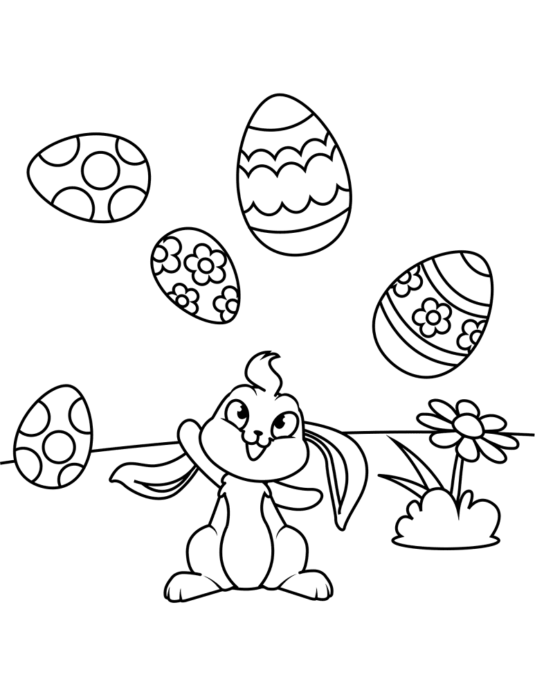 Desenho de Coelhos para colorir e imprimir: número 41