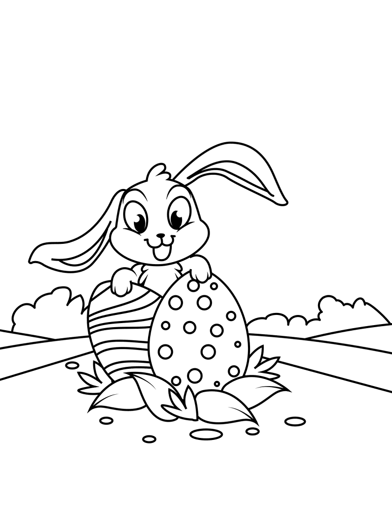 Desenho de Coelhos para colorir e imprimir: número 43