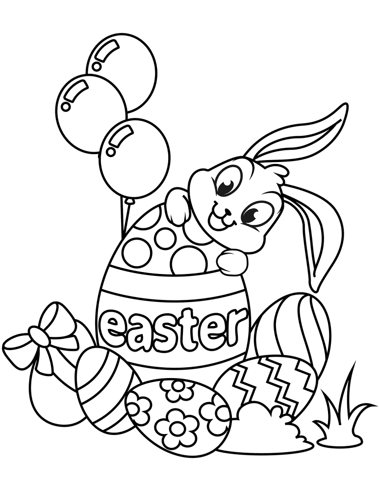 Desenho de Coelhos para colorir e imprimir: número 45