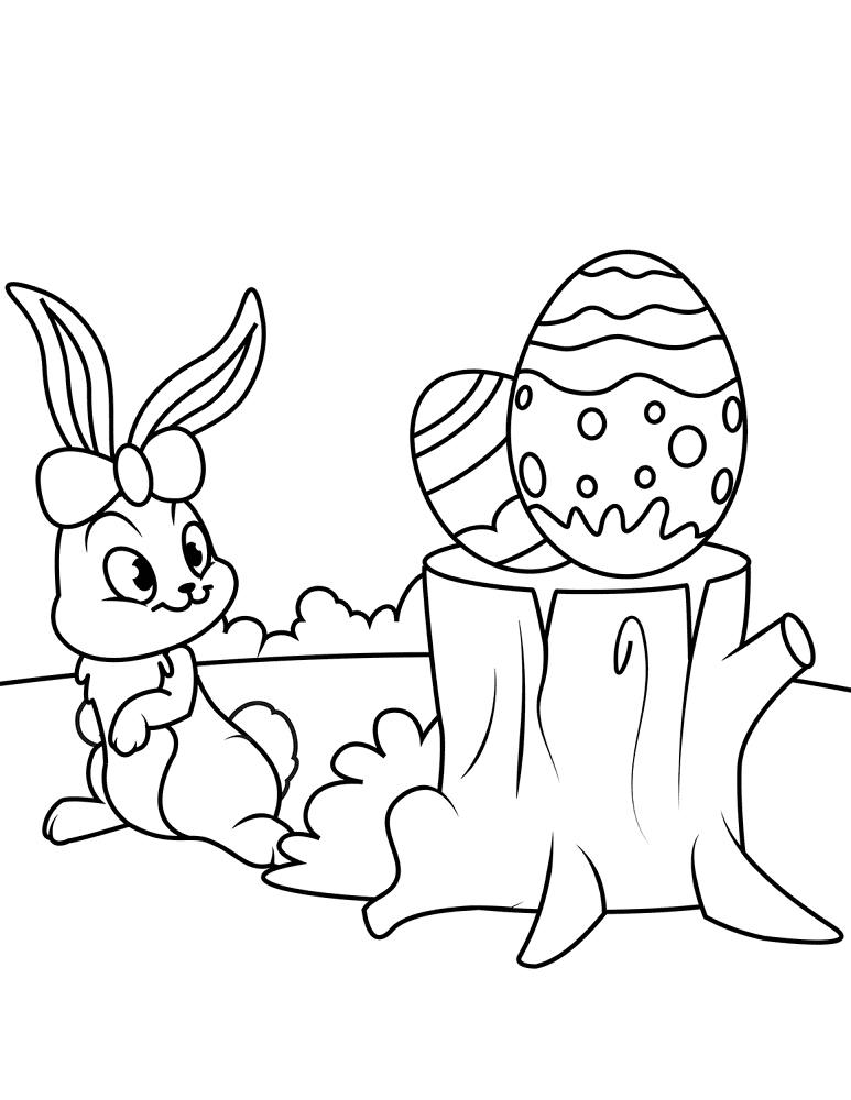 Desenho de Coelhos para colorir e imprimir: número 46