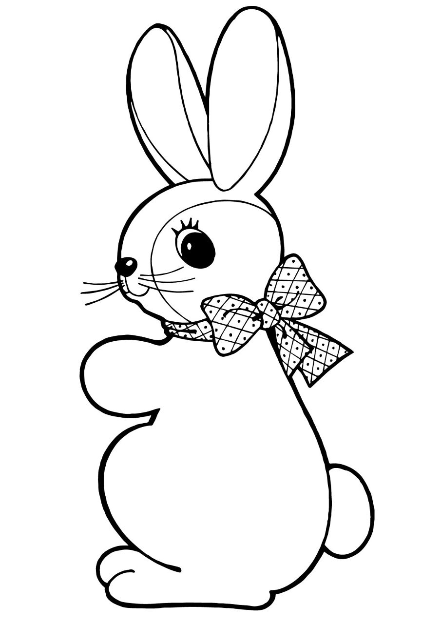 Desenho de Coelhos para colorir e imprimir: número 47