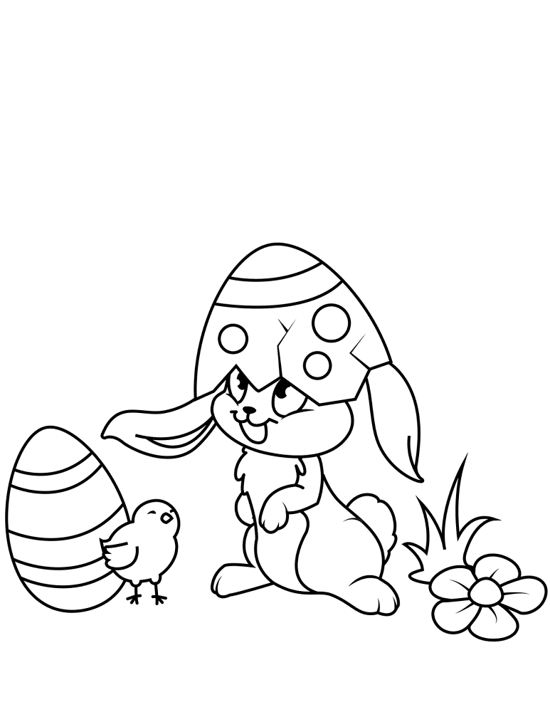 Desenho de Coelhos para colorir e imprimir: número 48